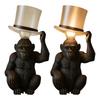 Affen-Tischlampe mit Zylinderhut-Skulptur Tier-Schreibtischlicht Dekorative Lampe für Schlafzimmer Wohnzimmer Akzentbeleuchtung