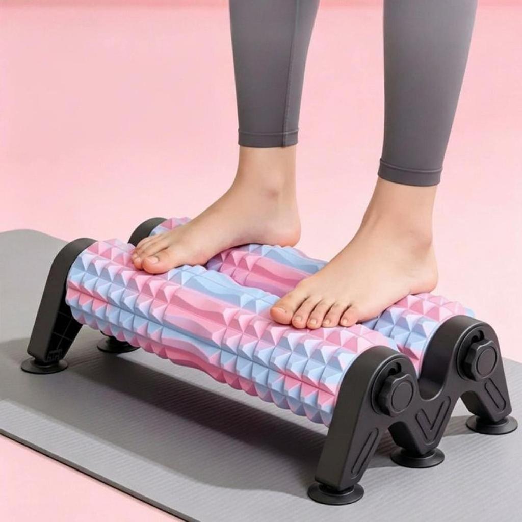 Fitness Roller Deep Tissue Foam with Suction Cups Full Body Massaging Tool Pilates Exercise