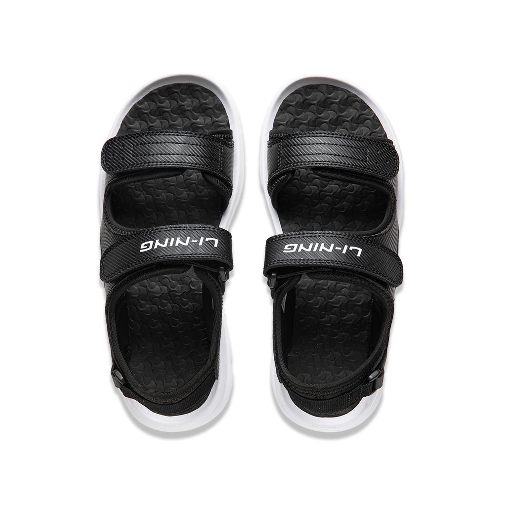 Li Ning Simple Fashionable Comfortable Versatile Kids Sandals Kids Sandals Black YKUU032-1