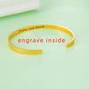 Custom Name Text Bangle Personalized Any Message Bracelet Engrave Text Cuff for Women Men Friend Stainless Steel Jewelry Gift