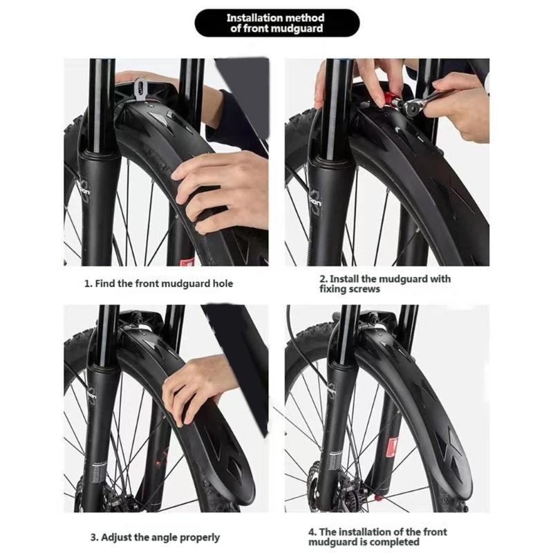 1 Set Fahrrad Schutzbleche Vorne Hinten für Mountainbikes Fahrrad Schutzblech Verstellbar Fahrrad Vorne Hinten Schutzbleche