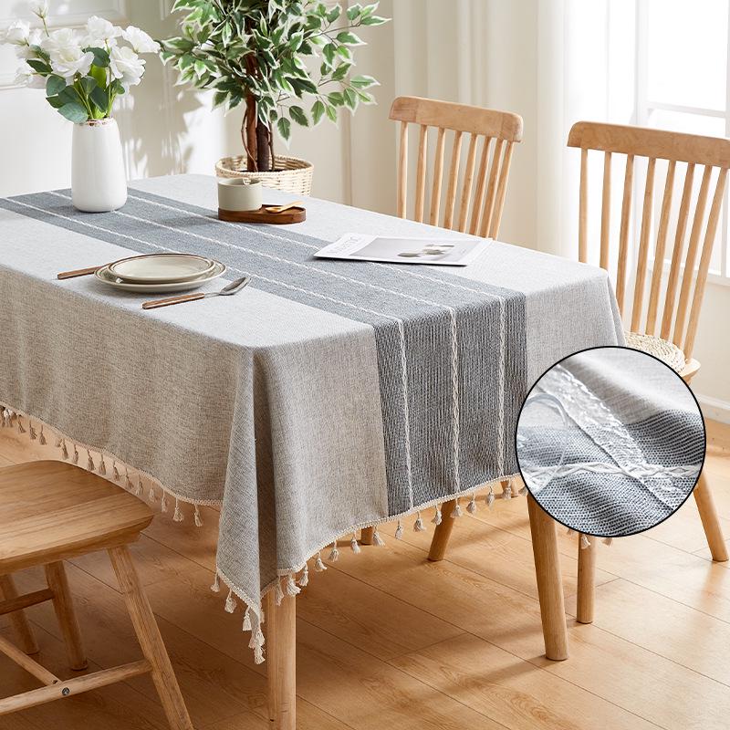 Cross-Border Hot-Selling Fresh Cotton Linen Tablecloth: Wash-Free, Waterproof, and Oil-Proof - Perfect for Household and Coffee Tables
