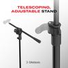 XPND Pedal Board Mic Stand Microphone Stand for D'Addario PW-XPNDPBMS-01 (Boom Pedalboards)