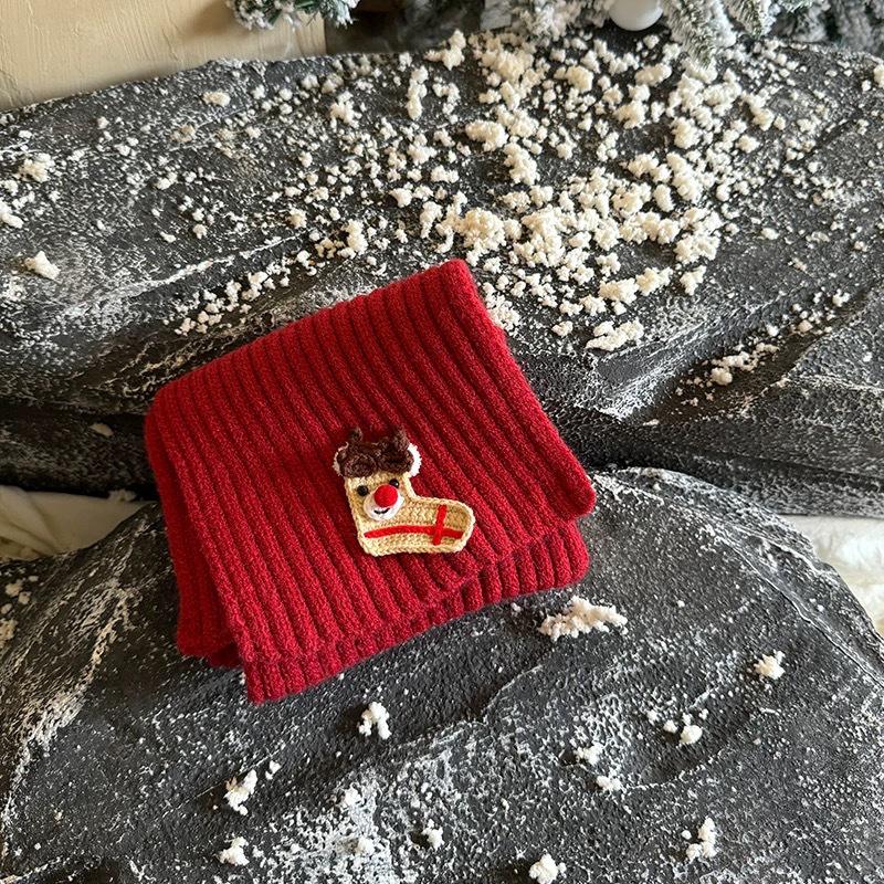 Children's Knitted Scarf - Warm, Versatile, Thick Winter Neck Warmer for Boys & Girls, Ideal Christmas Gift