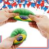 1/6Pcs Cartoon Dumpling Stress Relief Toy Anti-anxiety Flag Pattern Steamed Bun Squeeze Fidget Toy Hand Relaxation Decompression Gadget