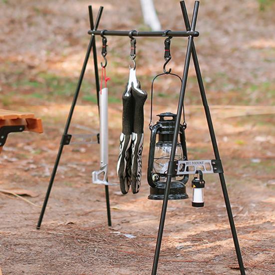 Triangle Rack Buckle Hole Design High Hardness Good Toughness Stable Easy to Install Hanging Items Stainless Steel Camping
