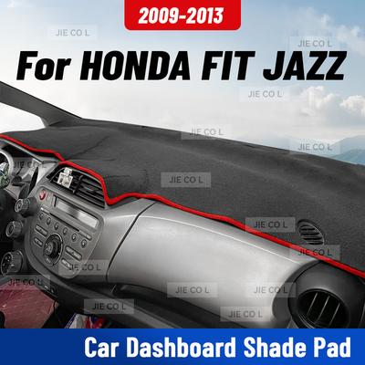 For HONDA FIT JAZZ 2009-2013 Car Dashmat Anti-UV Dashboard Cover Dash Mat Sunshade Cushion Carpet Protective Accessories