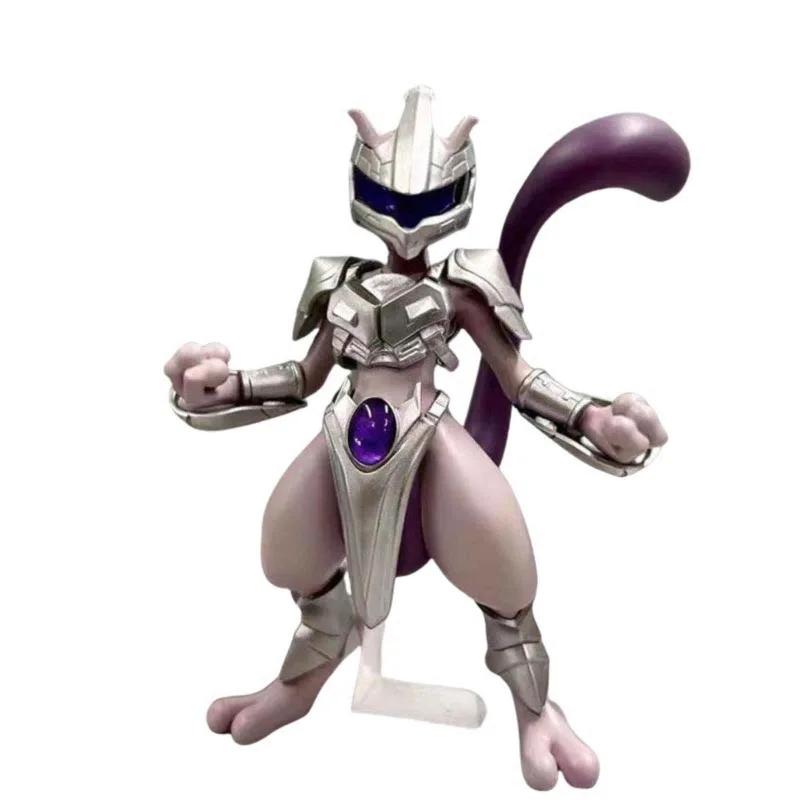 

11cm Pokemon Figure Mewtwo Anime Figure Steel Mewtwo cool Figurine Pvc Statue Model Decorations Playthings designed for Kid Gifts Collection with box