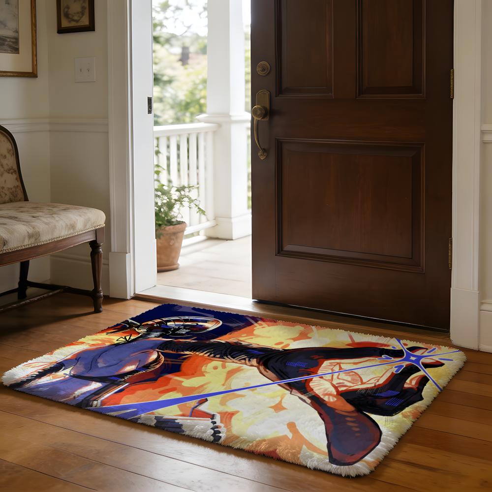 CChainsaw Man Floor Mat Soft Flannel Absorbent Mat Non-Slip Rug Home Bedroom Bathroom