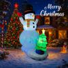 7.87FT Inflatable Snowman Christmas Tree Toy Xmas Yard Decoration Festive Gift LED Lit Christmas Supplies Home Decor Ornament