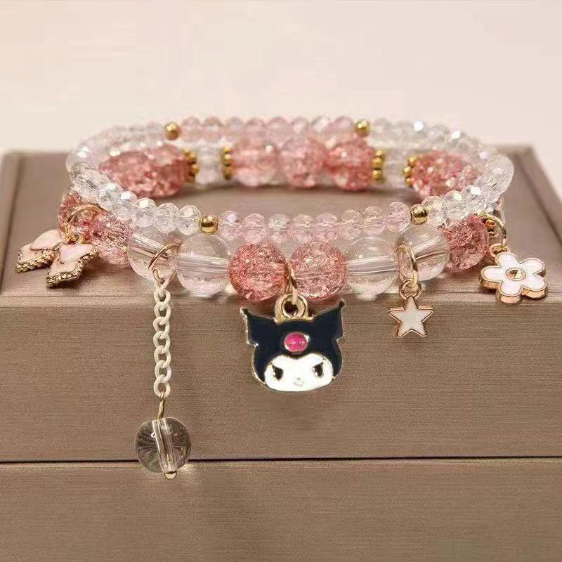 Cinnamoroll Princess Crystal Beaded Bracelet for Girls