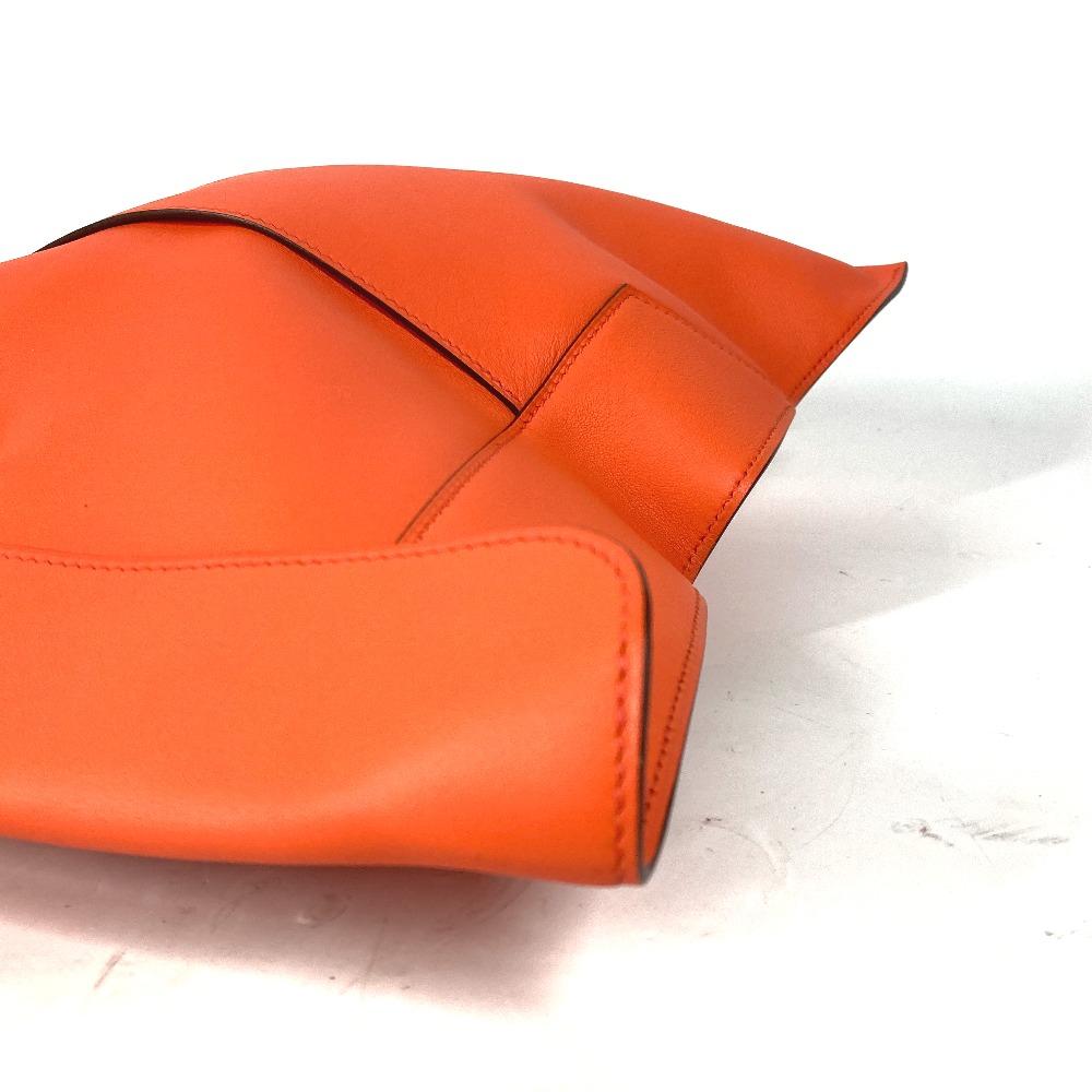 HERMES Flap Pouch Puri Plat Two fold Clutch bag Swift Orange Unused