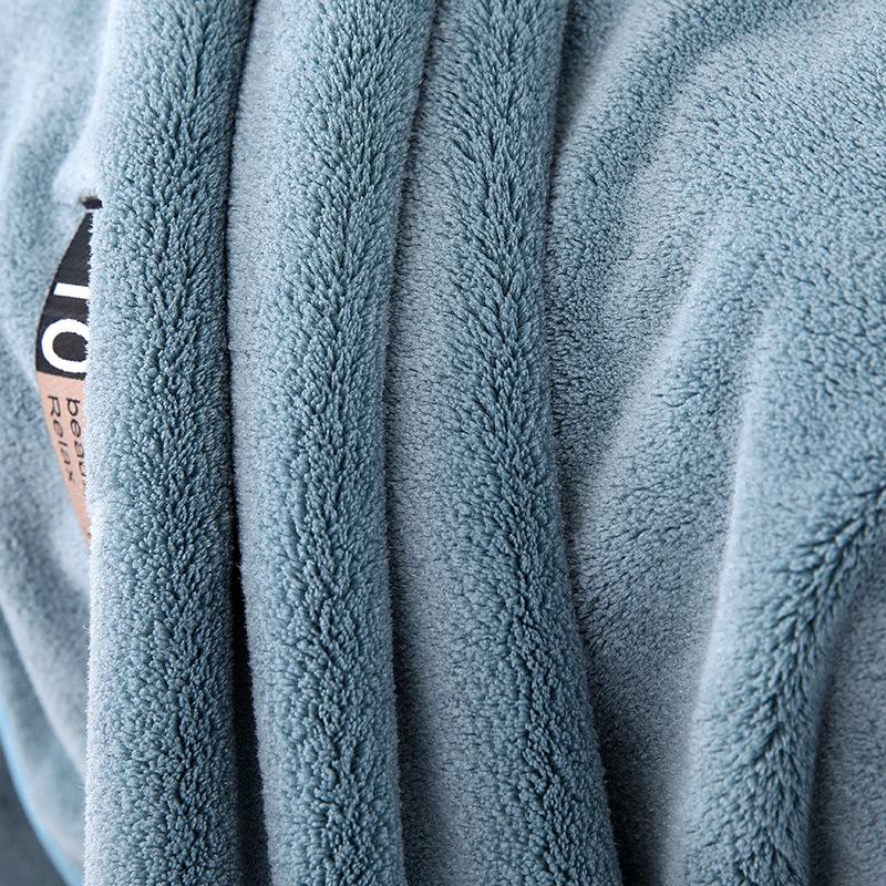 Towel New Coral Fleece Enlarged Thickened Large Bath Towel Multi-colored Bath Towel Soft Absorbent Household Men and Women