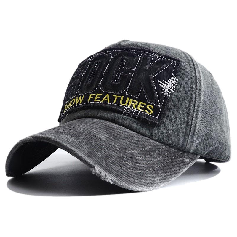 New Designer Letter Embroidered Stitching Washed Cotton Baseball Cap For Men Women Snapback Vintage Outdoor Sport Sun Protection Hat Gorras
