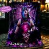 1pc Digital Print Nap Blanket, Jinx Purple Magical Blanket for Home Use, All Season Warmth, Christmas and Valentine's Day Gift Blanket