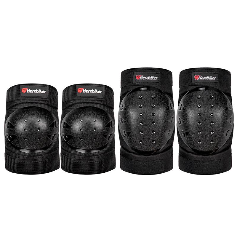 Knee Pads 4-Piece Set: Protective Gear for Cycling, Skateboarding, Roller Skating, Balance Bike - Outdoor Joint Protection.