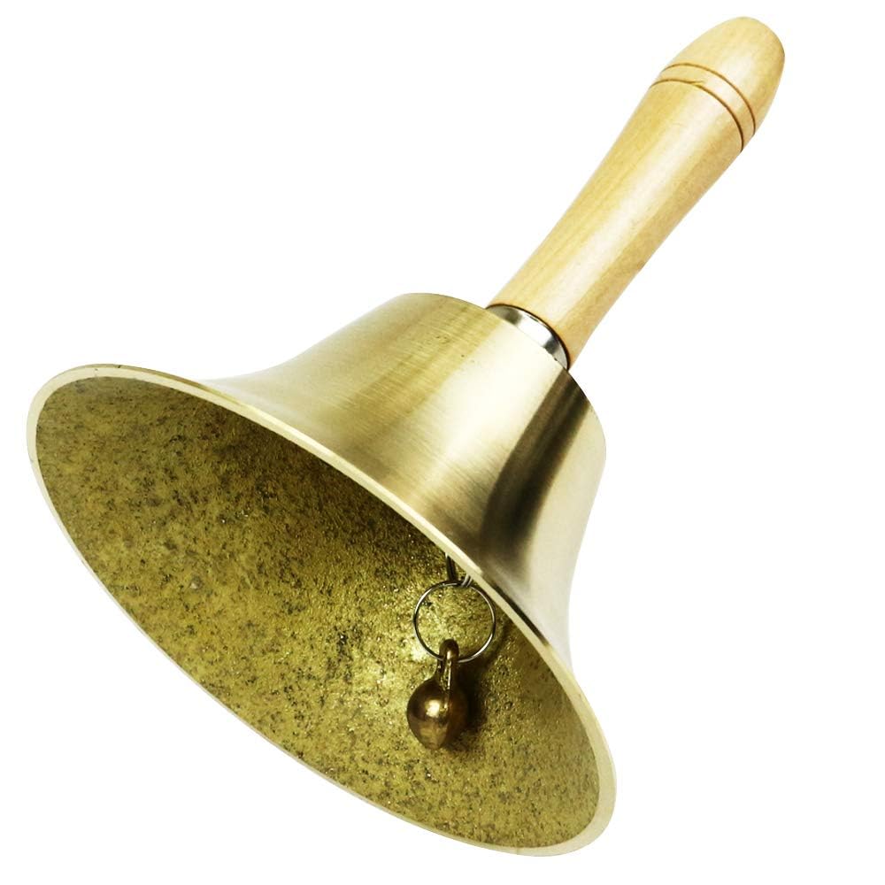 

Avect Big Size Perfect for Raffle Approximately 21cm Tall x 14cm Bell Diameter Handbell, Rotobell, Gold, Draws,