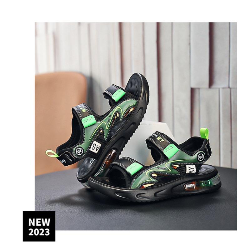 New Summer Boys' Sandals - Non-Slip Soft Sole Leather Sports Sandals for Big & Little Kids