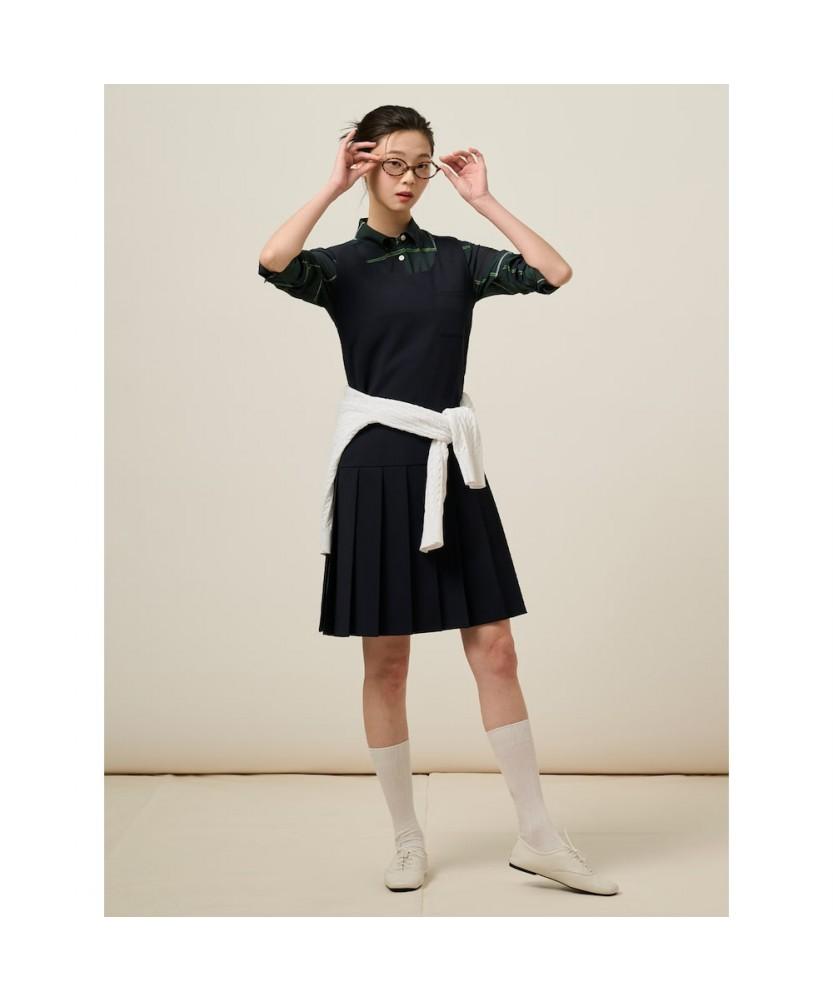 Binpolleidiseu Pleated Hem Sleeveless Dress Navy (Bf5271C01R)