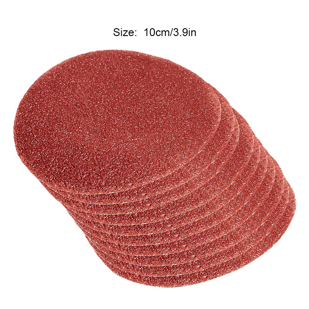 10Pcs/set 100mm Grit Red Sander Disc Sanding Pad Polishing Pad Sandpaper Tool