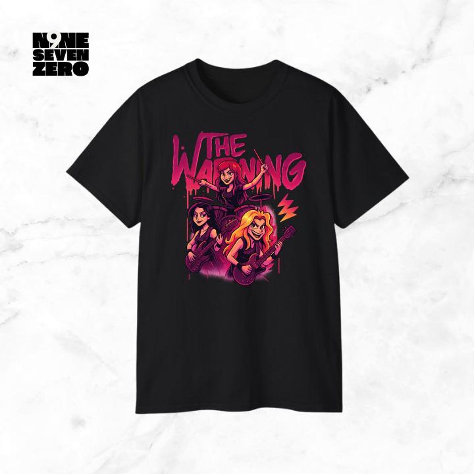 The Warning Band T-Shirt | Unisex Cotton Concert Tee XL