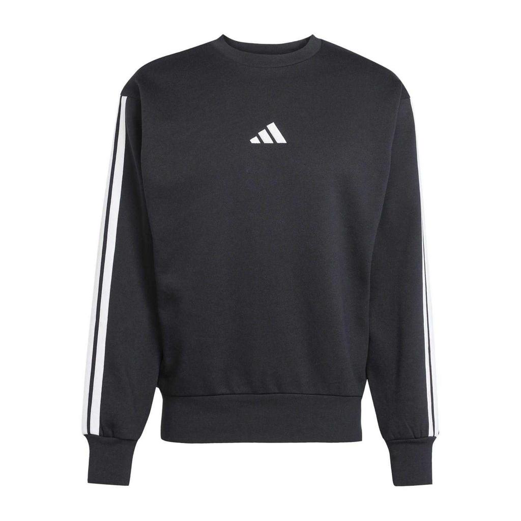 Adidas Mens Essentials 3 Stripes Fleece Sweatshirt
