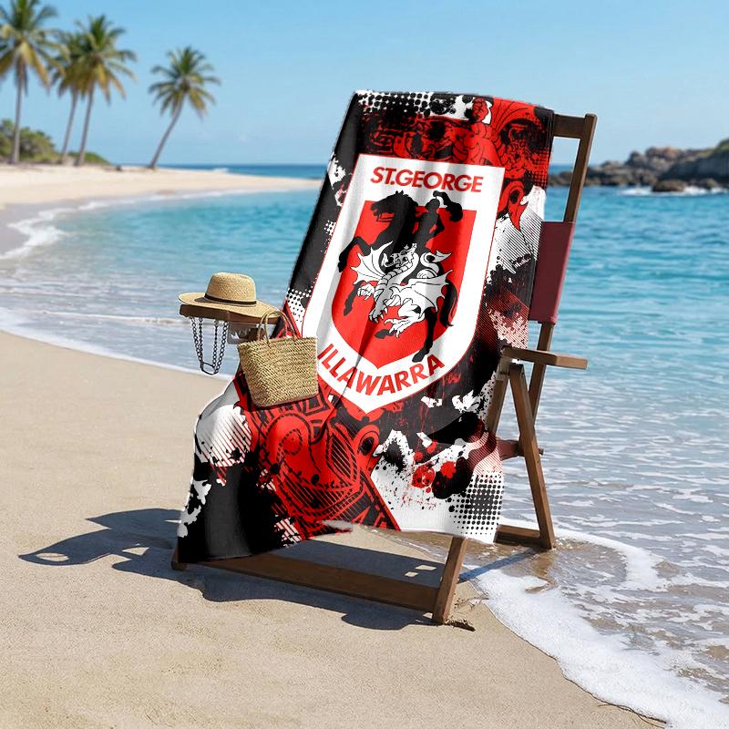St George Illawarra Fashion Beach Towel: Ideal for Summer Adventures Soft, absorbent and quick drying suitable for swimming and bathing