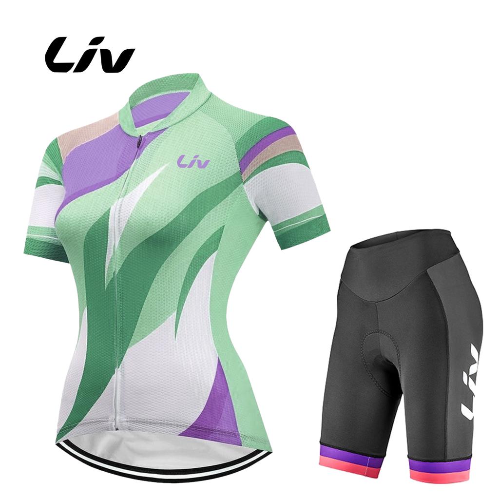 Women Short Sleeve Mtb Bike Clothing Racing Bicycle Clothes Ropa Ciclismo Cycling Jersey Bib Set Summer Breathable Cycling Suit Set 2026