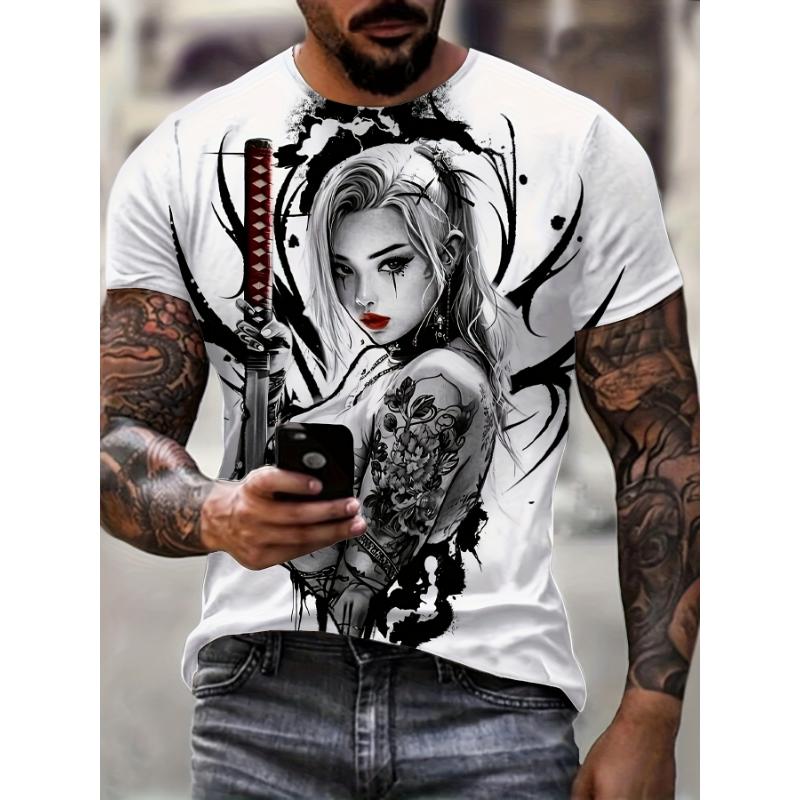 Fashion 3D Print Men Short Sleeve Round Neck T-Shirt Plus Size Tee Summer Casual Tshirts