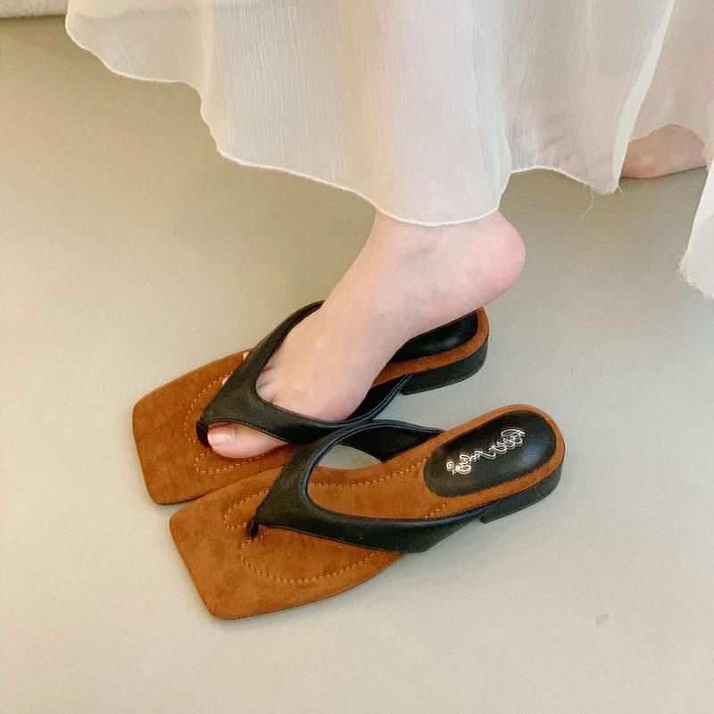 

Мода Мода Квадратный Носок Женские Балетки Тапочки Сандалии Обувь Новинка Лето Пляжные Шлепанцы Женские Балетки Тапочки Обувь Женские Шлепанцы 35 чёрный