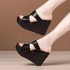 Women's Slippers Wedge Heel Peep Toe 11cm Heel High Shoes Women Dress Outdoor 4.5cm Waterproof Platform 2026 Zapatillas De Mujer