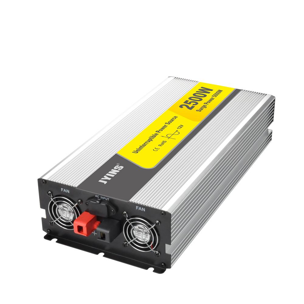 2500W 12V To 220V Pure Sine Wave Inverter with Charger for Solar/Car/UPS, High Efficiency, Energy Saving