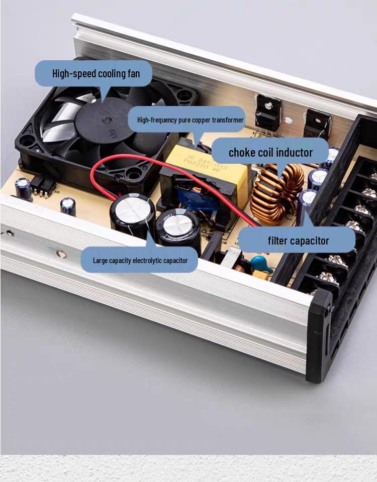 Rainproof 220V to DC Transformer: 5V/12V/24V, 5A-30A, 60W-400W.