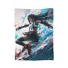 Creative Graffiti Tifa Lockhart Flannel Printed Blanket Suitable for All Seasons Suitable for Living Room Office Sofa and Travel