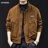Men's American Retro Stand Collar Casual Jacket - 2025 Autumn/Winter Heavyweight Plus Size Trendy Outerwear