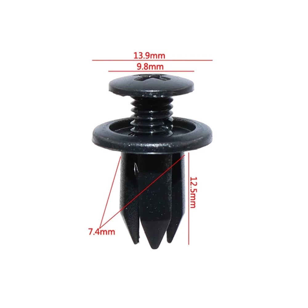 SFCSCMVTMP 30pcs Plastic Rear Bumper Trim Fastener Clip 7.5mm Fixed