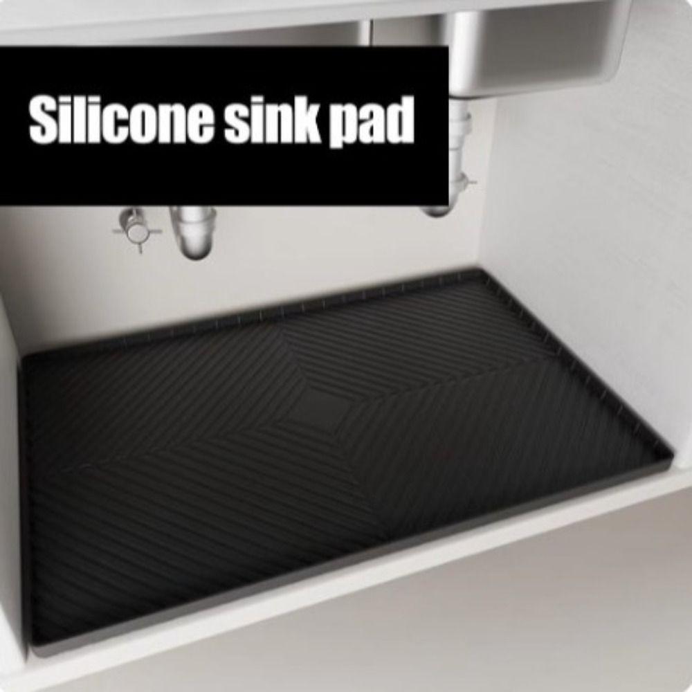 Silicone Under Sink Mats Multi-functional Kitchen Drip-Tray Washable Shelf Mats  Kitchen