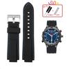 Dla mężczyzn Timex E-tide Compass T2N720 T2N721 TW2T76300 wodoodporny miękki pasek do zegarka z gumy silikonowej pasek z narzędziami Piny śrubowe