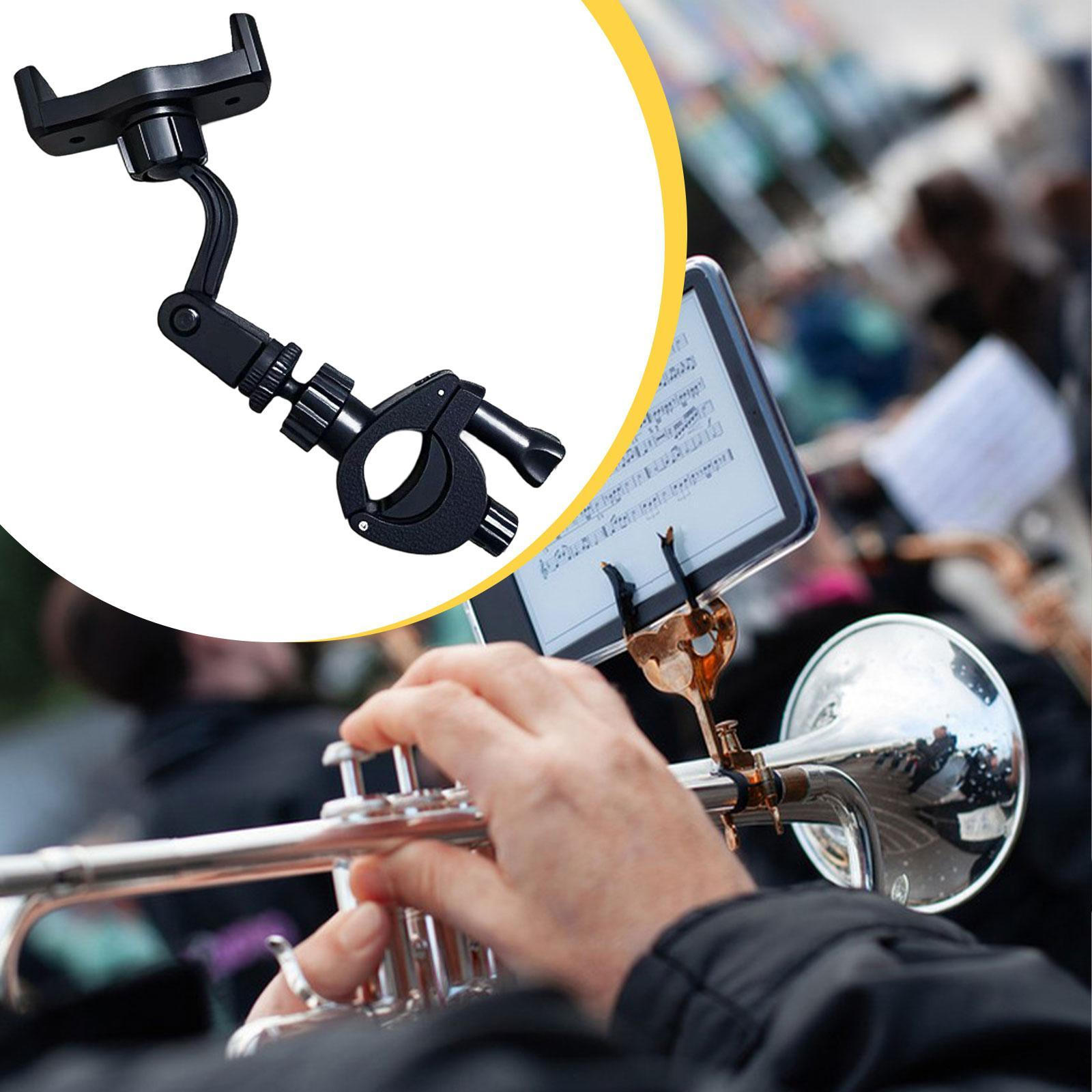 

Музыкальная лира Держатель для телефона Клипса Регулируемый зажим 5,8-8,5 см Крепление на трубу Подставка для саксофона Style A