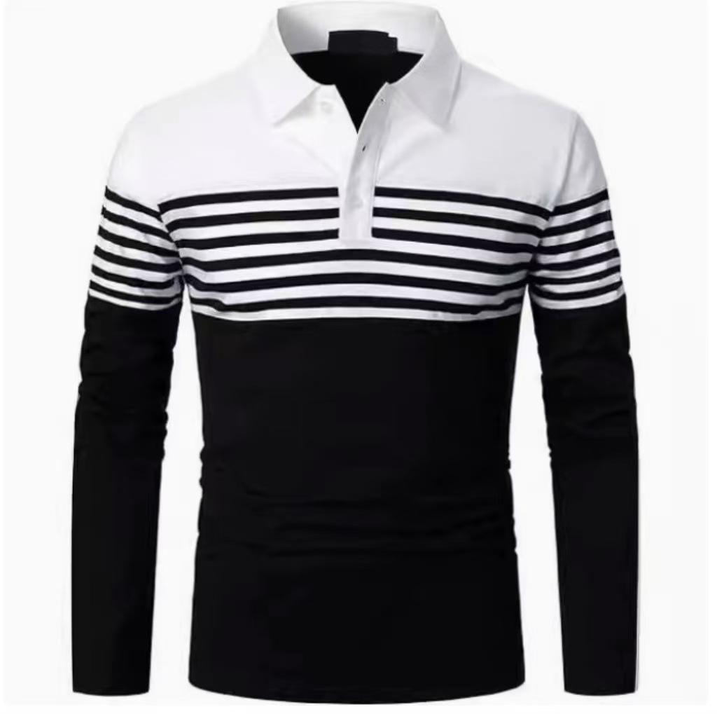 Long Sleeve Polo Shirt, Classic Collar Detail, Versatile for Daily Wear