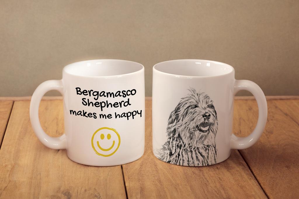 Bergamasco Shepherd Dog, Bergamasco Sheepdog - cup with a dog, cheerful cup for a dog lover, personalized gift from the Art-Dog brand