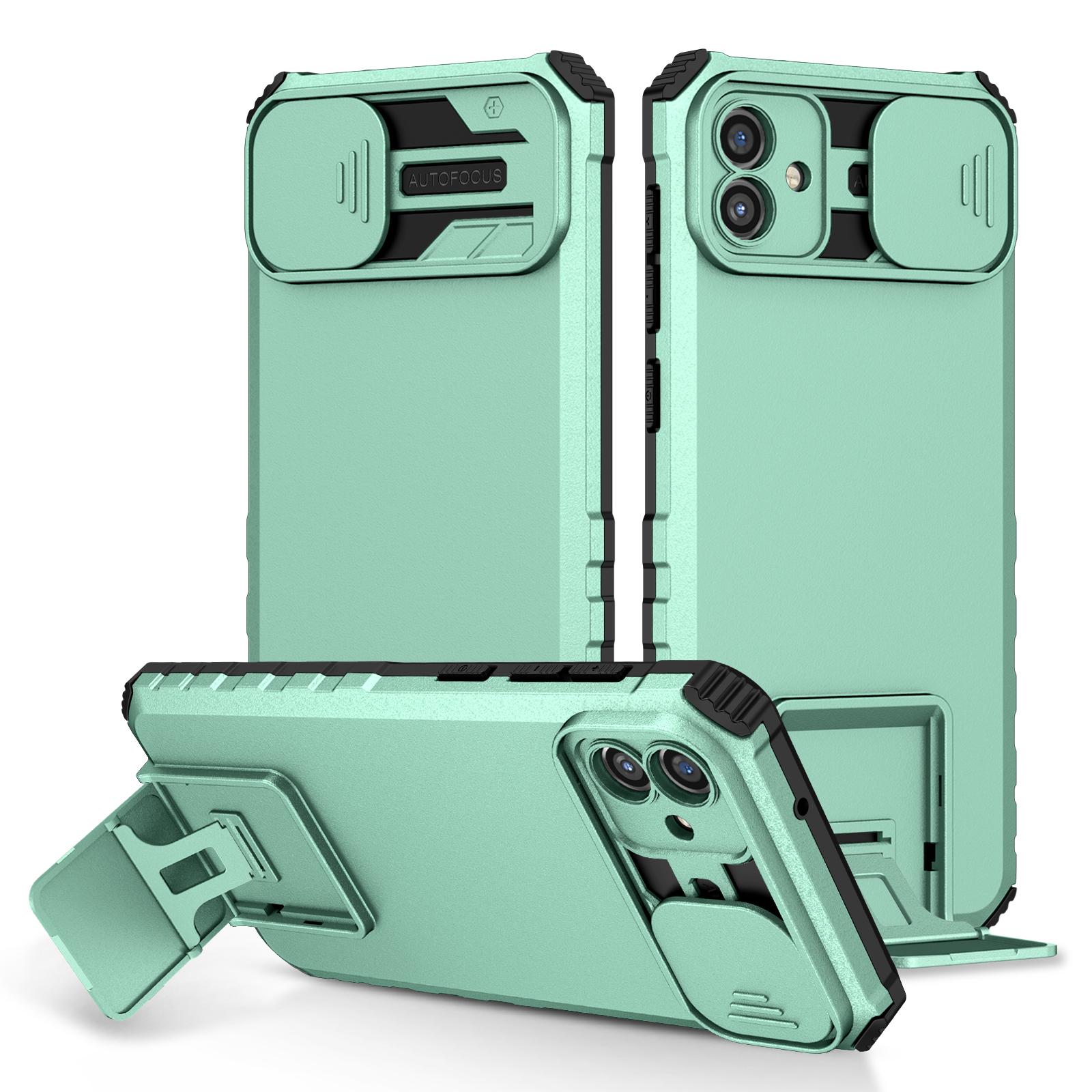 

For Samsung Galaxy A06 4G/5G Case Camera Slider PC+TPU Phone Cover with Kickstand Baby Blue