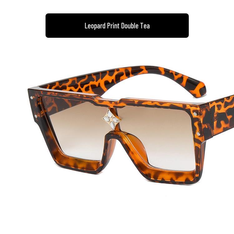 2022 Rhinestone Trend Large Frame Women's One-Piece Sunglasses