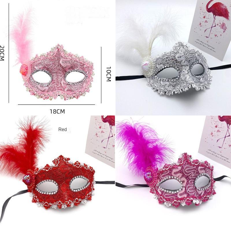 Jul Elegant Maske Komfortabel å ha på 18 * 10cm Halloween Tilbehør Glamorøse Maskerade Masker Maske
