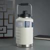Large Capacity Portable Fitness Water Bottle with Handle and Stainless Steel Straw