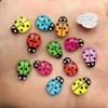 Vibrant Assorted Colors 50pcs Resin Ladybug Decorations , for DIY Crafts, Wedding & Party Embellishments, Ladybug Outdoor Decor