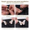 Fashionable Butterfly Shape Jeans Buttons Fixed Waist Tightening Tool Pants Pins Adjustable Fixed Waist Buckle Scarf Fastening