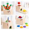 New Children's Early Education Radish Pulling Coin Box Stick Throwing Multifunctional Montessori Intelligence Box Wooden Toys
