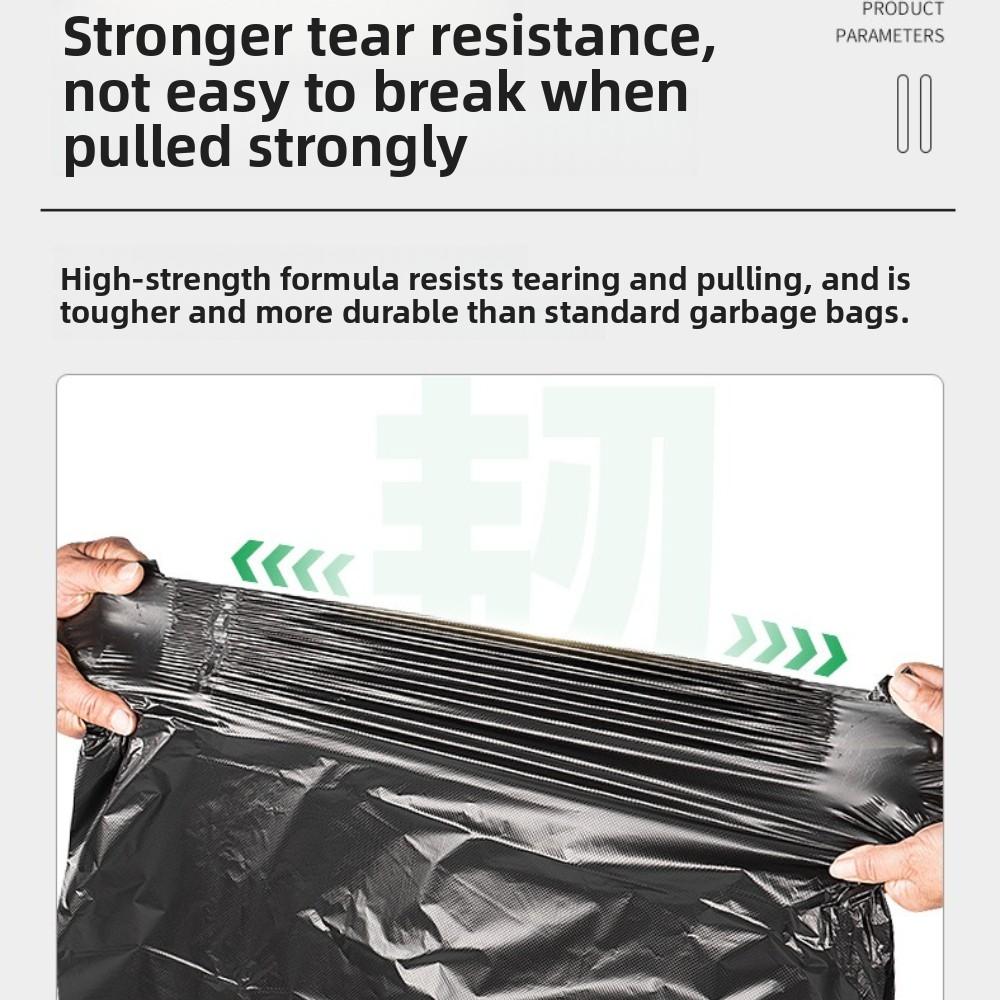 50pcs Extra Large & Thick Black Garbage Bags for Sanitation and Hotels, Commercial Large Garbage Bags
