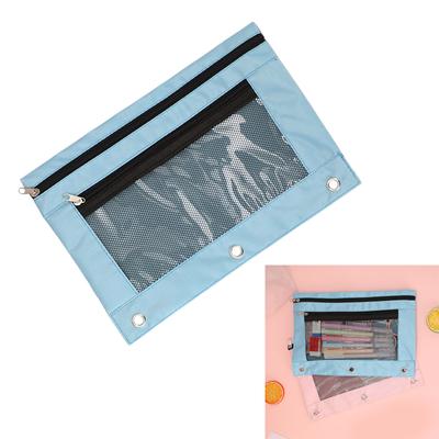 3 Ring Ordner Mäppchen Tragbare Aktentasche Stifttasche Schulbedarf zum Organisieren von Stiften Markern und Zubehör